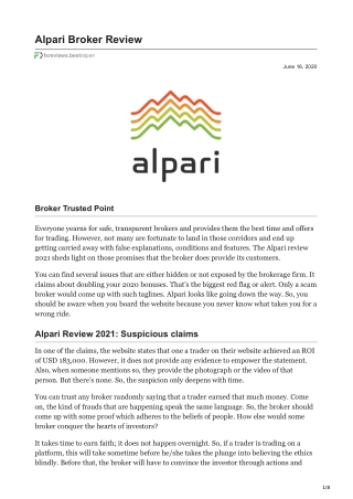 Alpari Broker Review