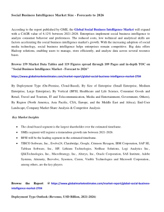 Global Social Business Intelligence Market Research Report