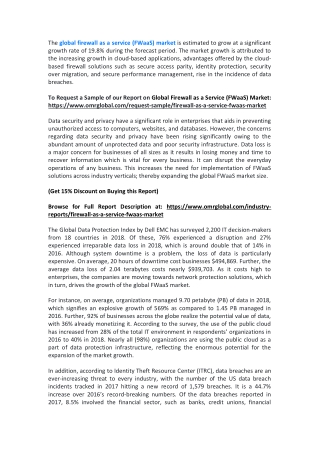 Global Firewall as a Service (FWaaS) Market  Trends, Size, Competitive Analysis and Forecast - 2019-2025