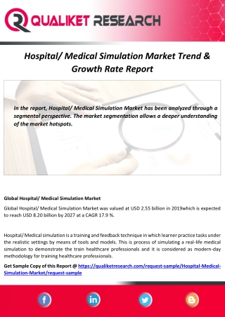 Hospital/ Medical Simulation Market : Growth Analysis & Regional Trend