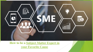 How to become a Subject Matter Expert in your Cause