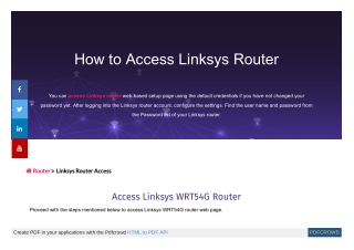 How to Access Linksys Router?