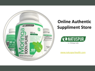 Online Authentic Suppliment Store - www.natuspurhealth.com