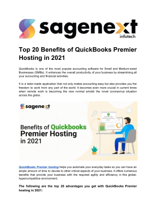 Top 20 Benefits of QuickBooks Premier Hosting in 2021.Docx