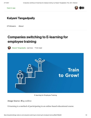 Companies switching to E-learning for employee training