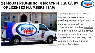 24 Hours Plumbing in North Hills, CA By Top Licensed Plumbers Team