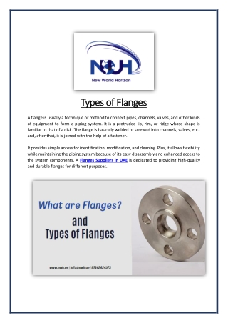 What is a flanges? and Types of Flanges