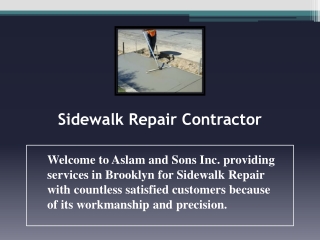 Sidewalk Repair Contractor in Brooklyn, NYC