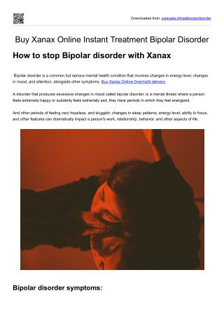 Buy Xanax Online Instant Treatment Bipolar Disorder