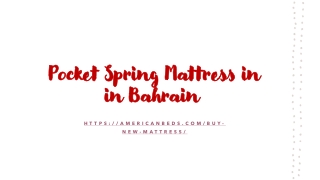 Pocket Spring Mattress in Bahrain