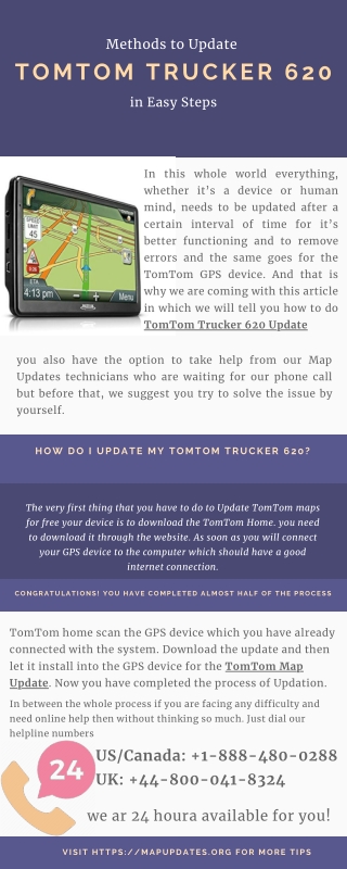 What Are The Methods For TomTom Trucker 620 Update?