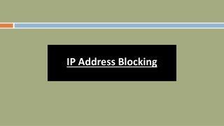 IP Address Blocking