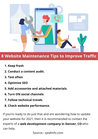 8 Website Maintenance Tips to Improve Traffic