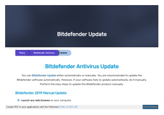 How to update Bitdefender Antivirus?