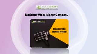 Explainer Video Maker Company