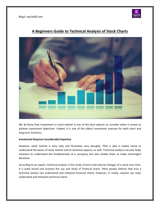 A Beginners Guide to Technical Analysis of Stock Charts