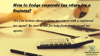 Lodging your tax return Blacktown