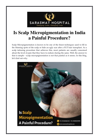 Is Scalp Micropigmentation in India a Painful Procedure?