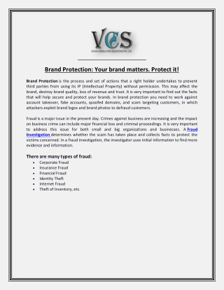 Brand Protection: Your brand matters. Protect it!