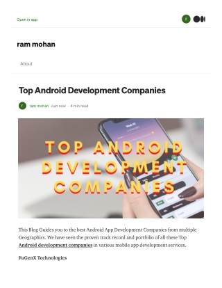 Top Android Development Companies