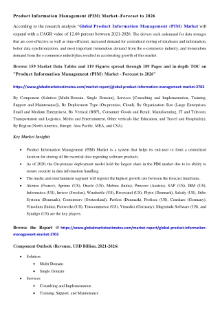 Global Product Information Management Market Research Report