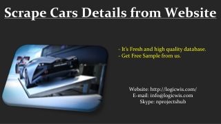 Scrape Cars Details from Website