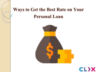 Ways to Get the Best Rate on Your Personal Loan