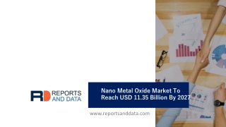 Nano Metal Oxide Market Situation & Future Forecast To 2027