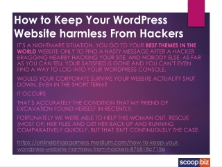 How to Keep Your WordPress Website harmless From Hackers