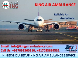 Book King ICU Air Ambulance Services in Delhi and Ranchi