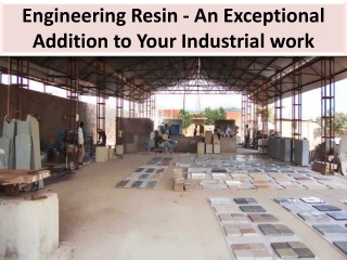 Resin for engineering - Main examples of here kind of pitch
