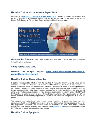 Hepatitis D Virus Market Outlook Report 2030