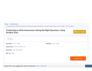 Conducting an ePain Assessment: Asking the Right Questions, Using the Best Tools, Podcast | Register for Pain Assessment