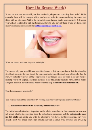 How Do Braces Work?