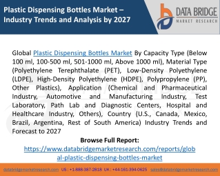 Plastic Dispensing Bottles Market Share, CAGR, Industry Growth, Challenges - Forecast 2027