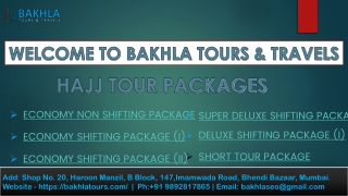 HAJJ TOUR PACKAGE