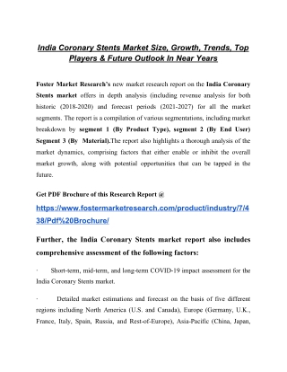 India Coronary Stents Market