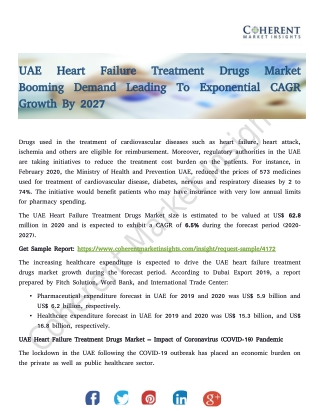 UAE Heart Failure Treatment Drugs Market  Booming Demand Leading To Exponential CAGR Growth By 2027