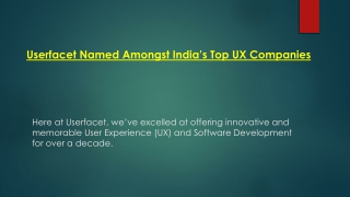 Userfacet Named Amongst India’s Top UI UX Companies
