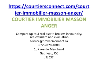 COURTIER IMMOBILIER MASSON ANGER