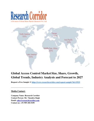 Global Access Control Market Size, Share, Growth, Global Trends, Industry Analysis and Forecast to 2027