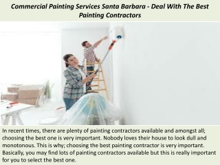 Commercial Painting Services Santa Barbara - Deal With The Best Painting Contractors