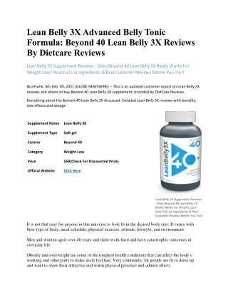 Lean Belly 3X
