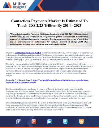 Contactless Payments Market Gross Margin and Revenue Assessment of Players 2014-2025