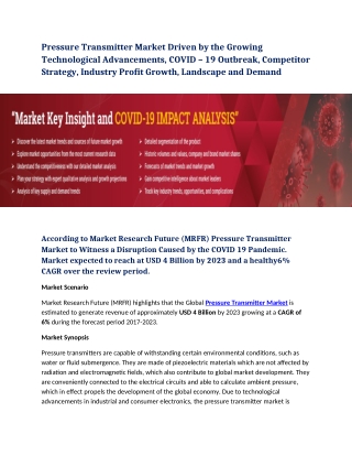 Pressure Transmitter Market