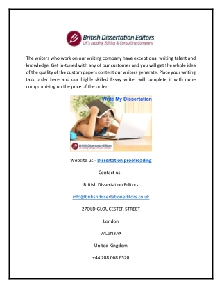 Cheap Dissertation Proofreading | British Dissertation Editors.co.uk
