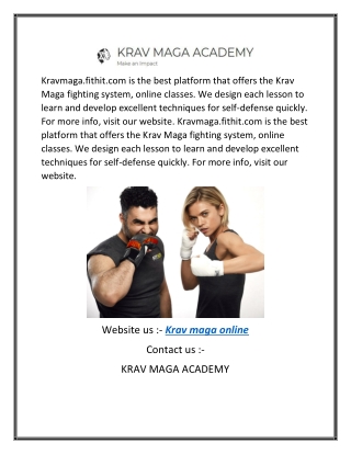 Krav Maga Online | Kravmaga.fithit.com