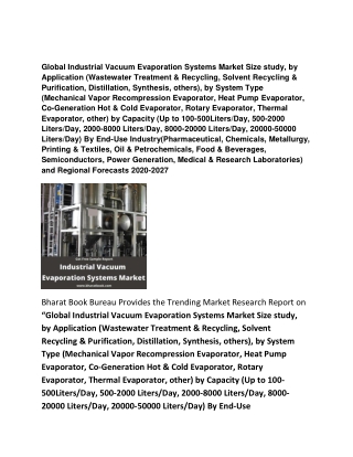 Global Industrial Vacuum Evaporation Systems Market Forecast 2020-2027