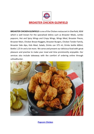 5% off - Broaster Chicken Glenfield Fast food Restaurant, NSW