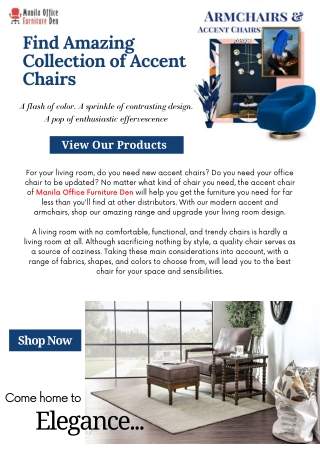 Find Amazing Collection of Accent Chairs